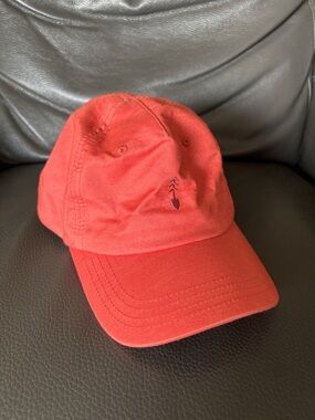 tentree Hemp Blend Baseball Hat Cap with Embroidered Logo Coral Coloured